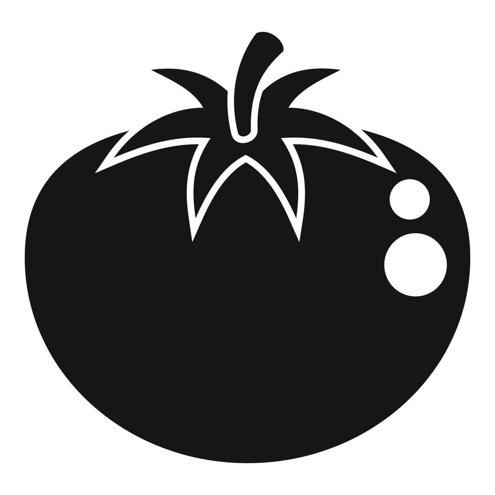 vector simple de icono de tomate gmo. comida de adn