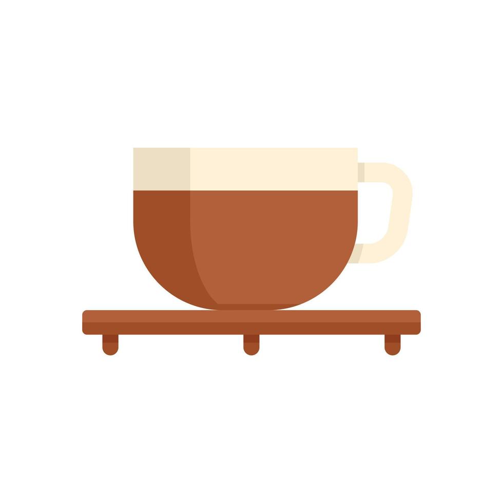 Tea transparent cup icon flat isolated vector