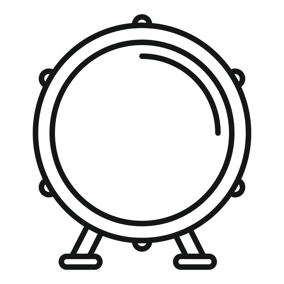 Snare drum icon outline vector. Music kit vector