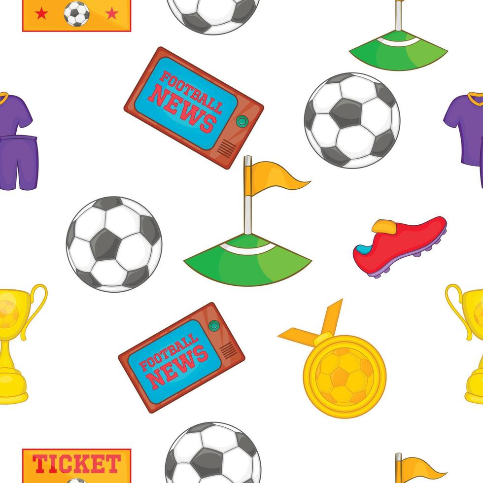 Football pattern, cartoon style vector