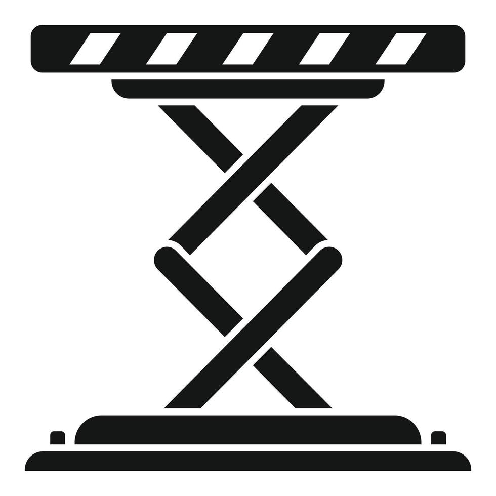 Automobile lift icon simple vector. Auto service vector