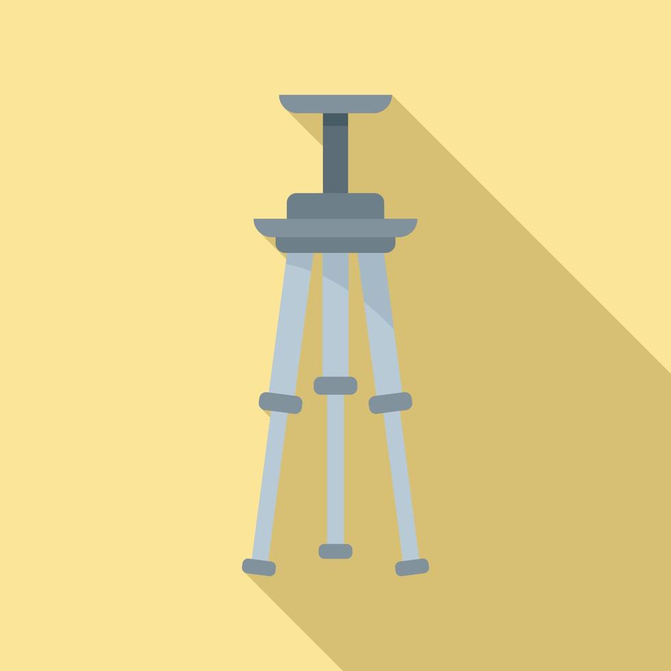 Tripod icon flat vector. Video camera stand vector