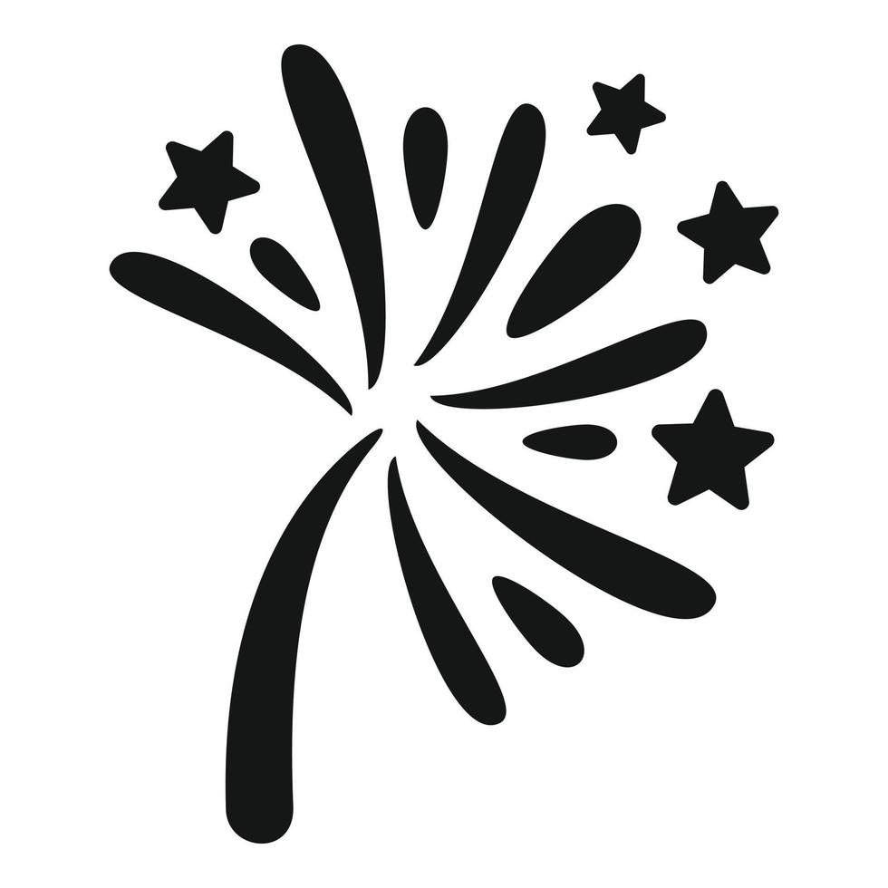 Shape firework icon simple vector. Carnival event vector