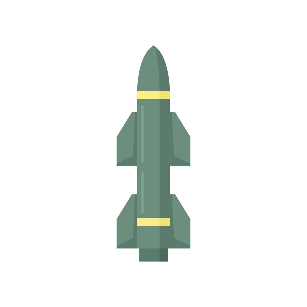 Missile atom icon flat isolated vector