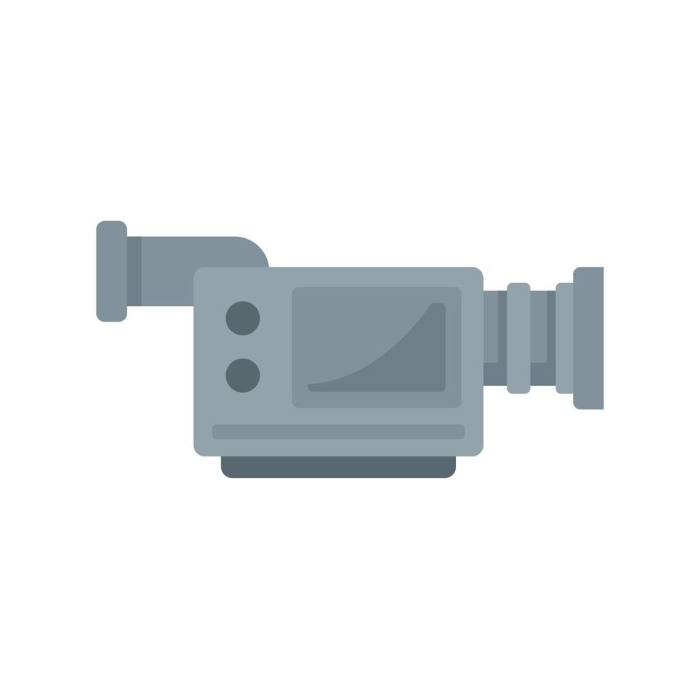 Tv camera icon flat isolated vector