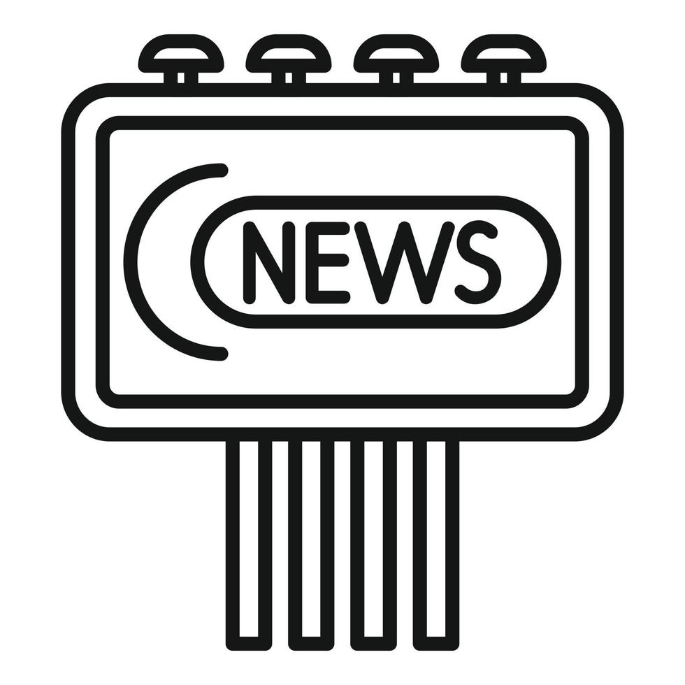 Billboard news icon outline vector. Camera press vector