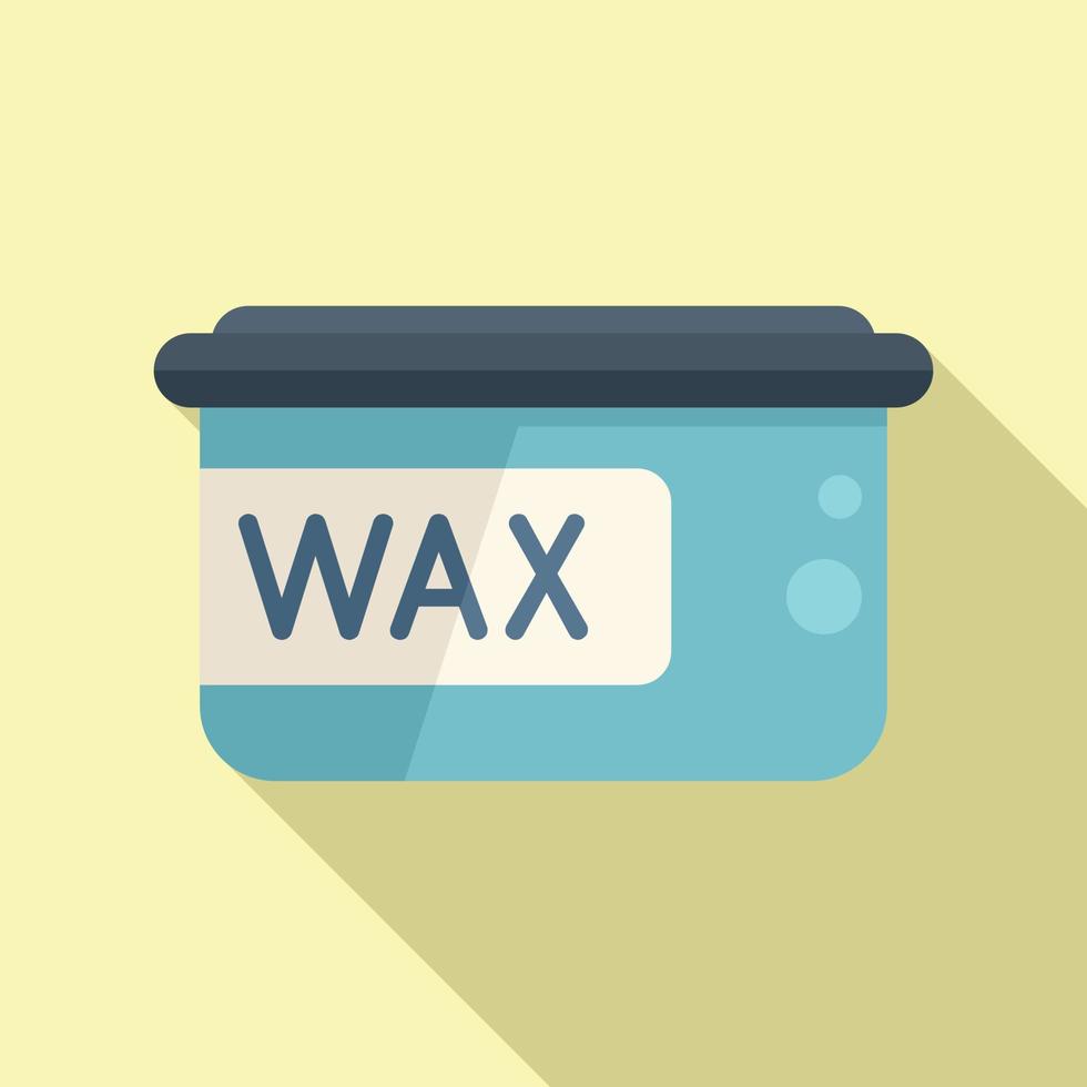 Wax cream jar icon flat vector. Gold stamp vector