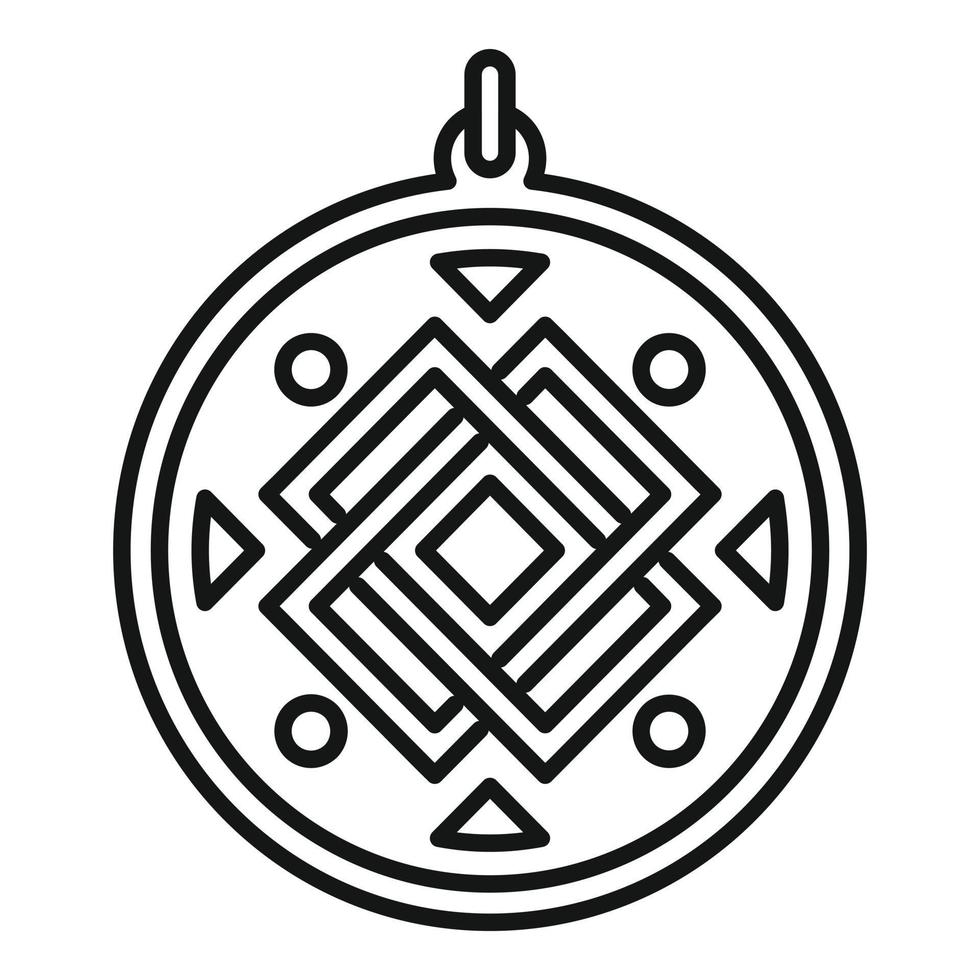 Ox amulet icon outline vector. Esoteric magic vector