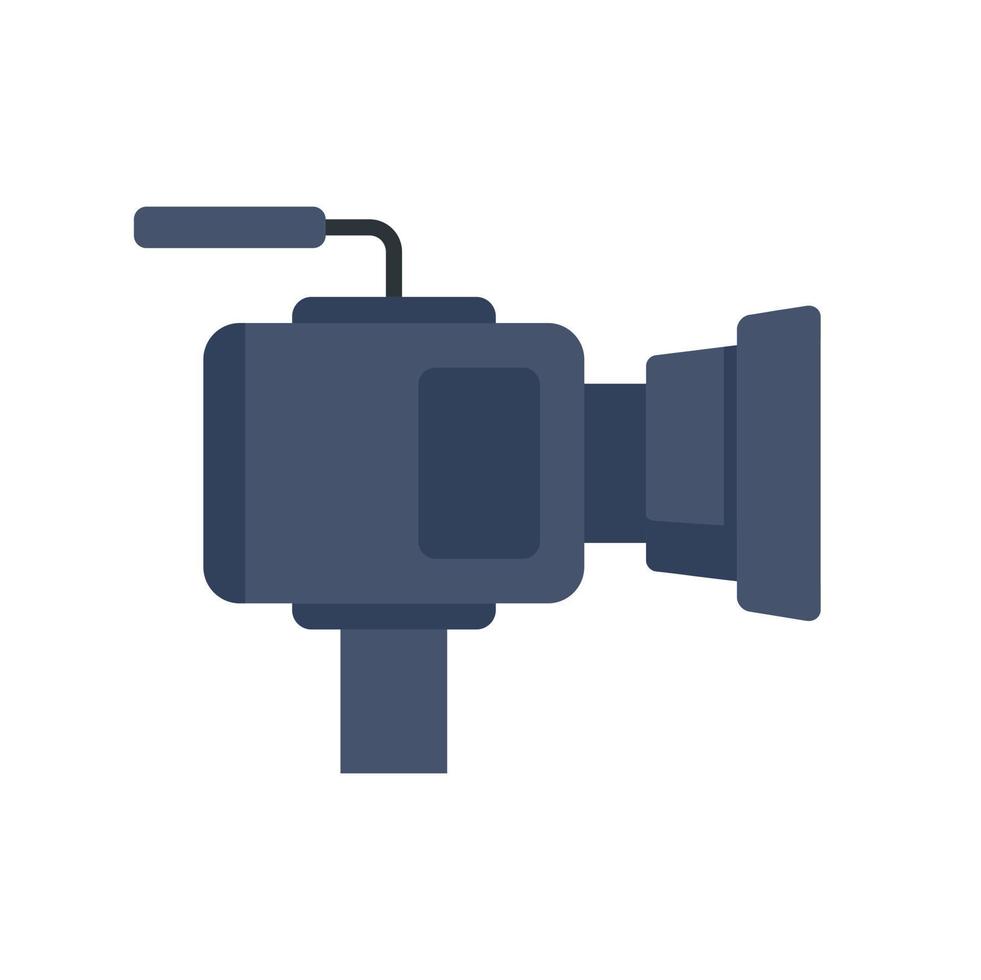 Professional camera icon flat isolated vector