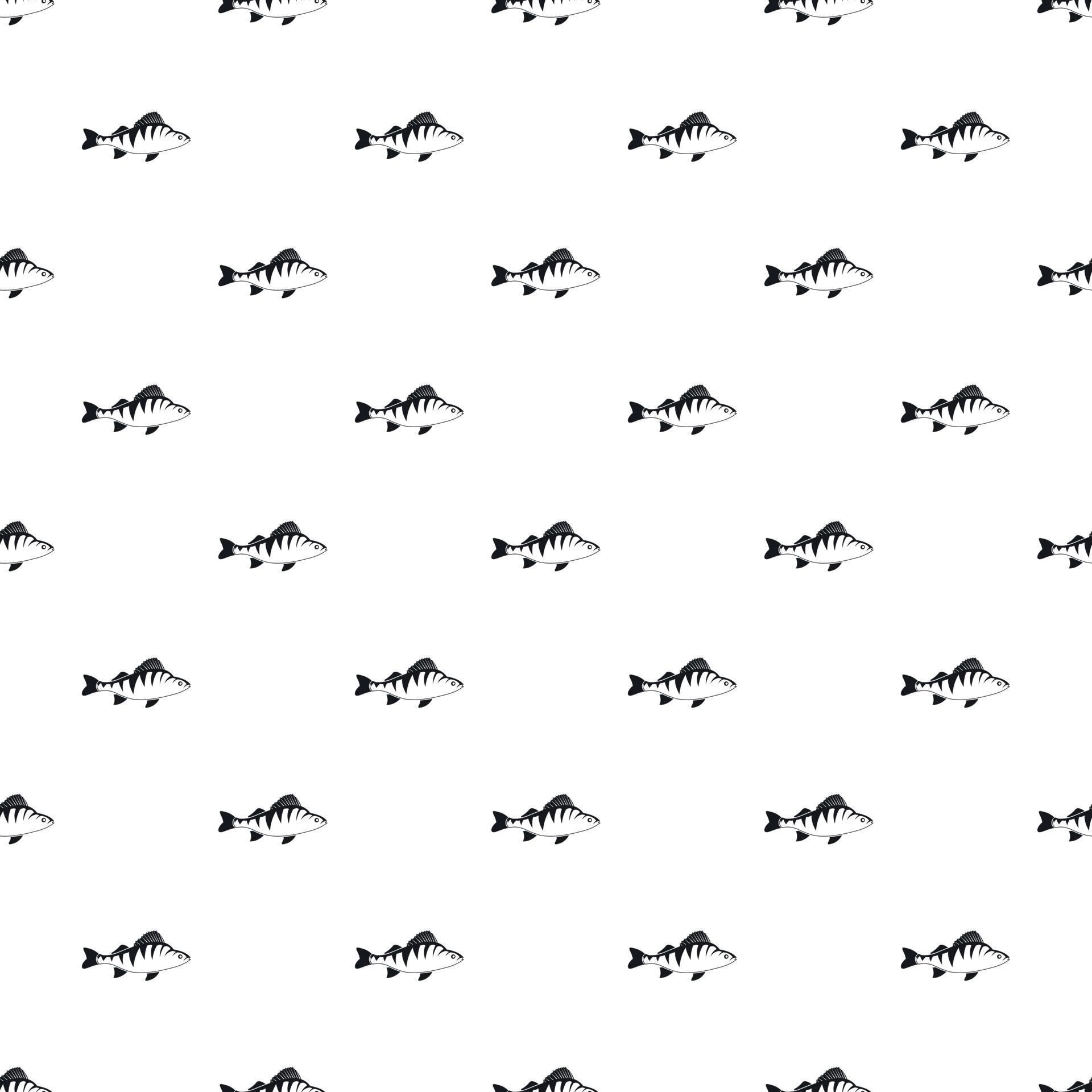 Perch fish pattern, simple style 14838723 Vector Art at Vecteezy