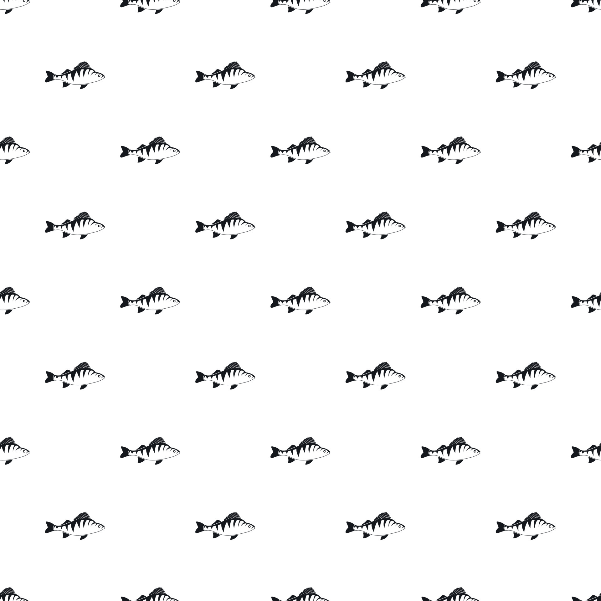 Perch fish pattern, simple style 14838723 Vector Art at Vecteezy