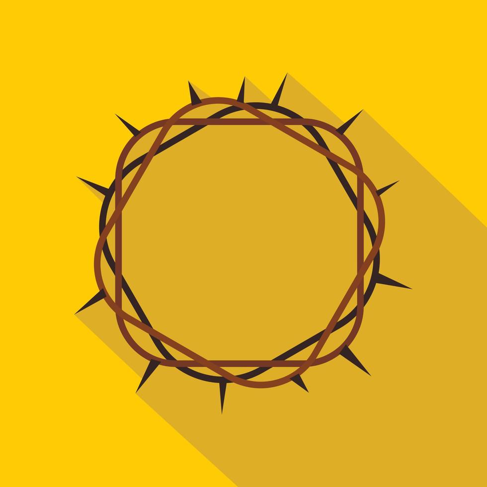 Crown of thorns icon , flat style vector