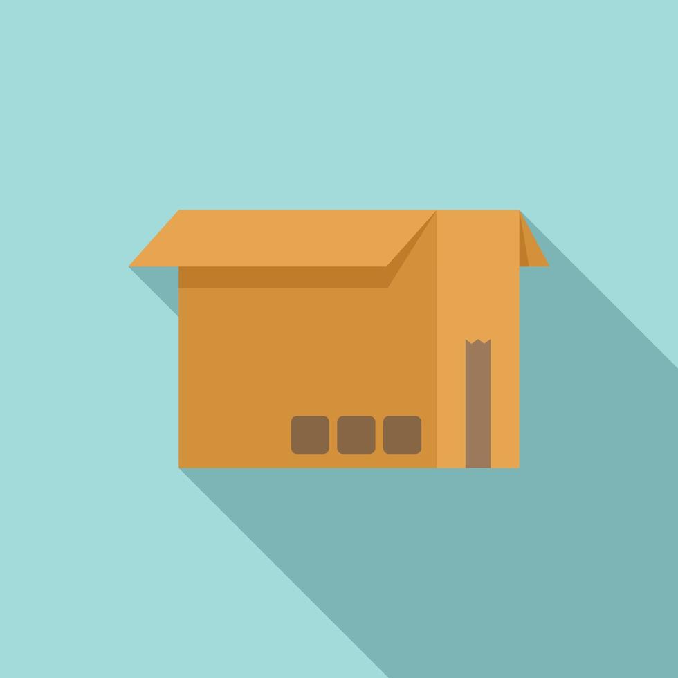 Project box icon flat vector. Storage box vector