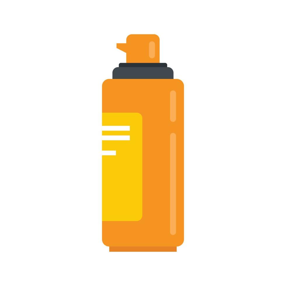 Plastic uv cream bottle icon flat isolated vector