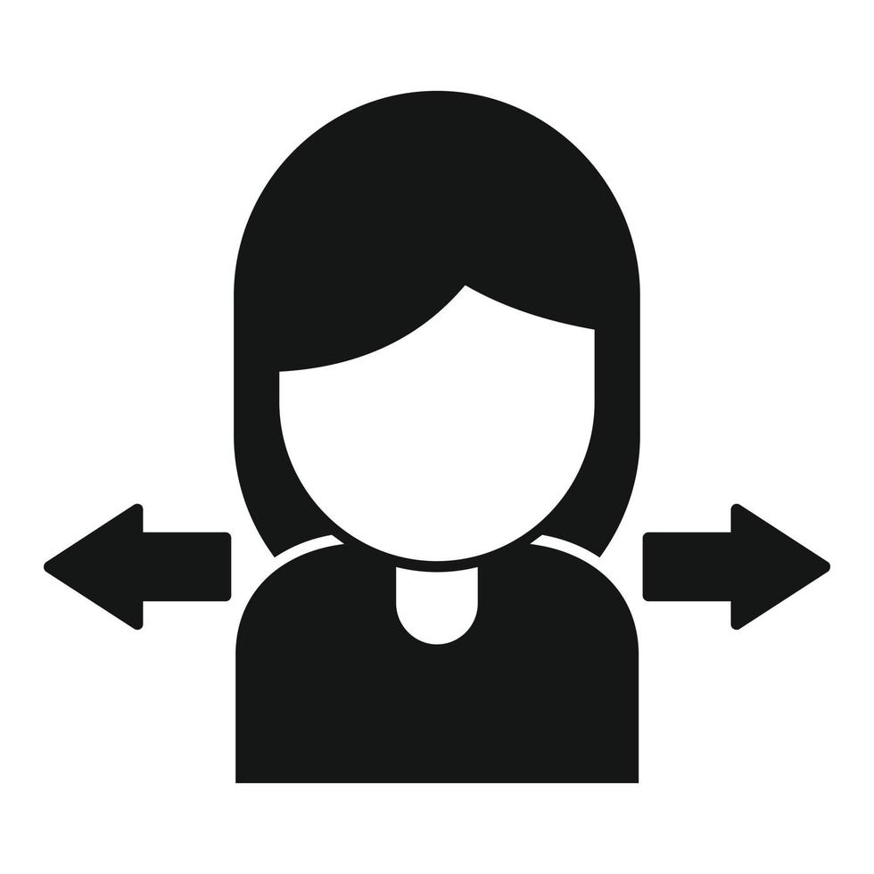 Girl market share icon simple vector. Segment chart vector