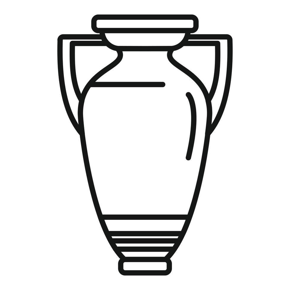 Clay amphora icon outline vector. Greek pot vector