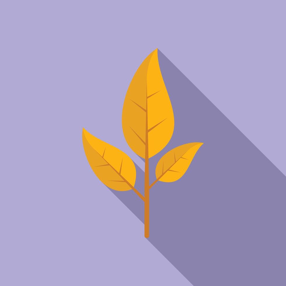 Yellow season leaf icon flat vector. Color leaf vector