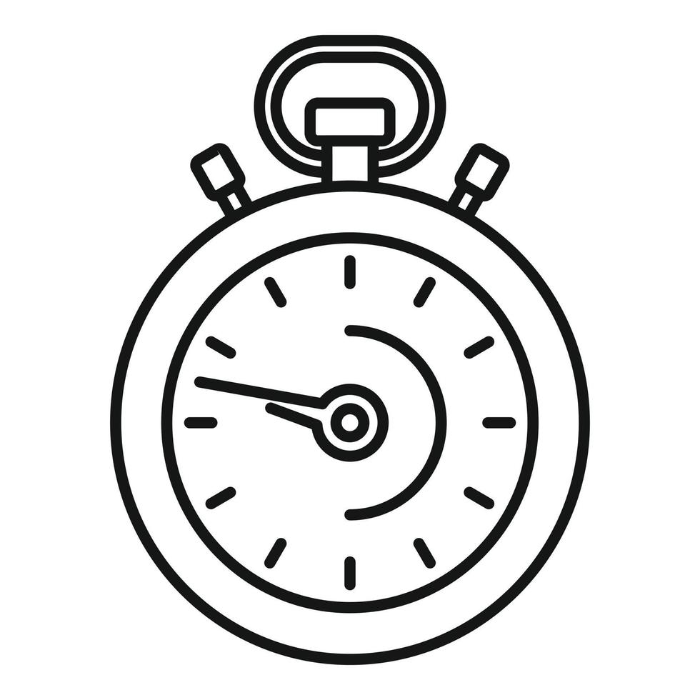 vector de contorno de icono de tiempo de cronómetro. reloj temporizador