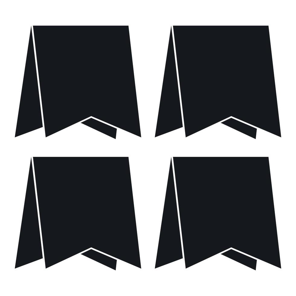 icono de banderines, estilo simple vector