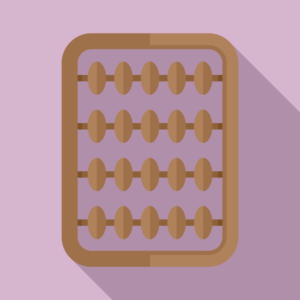 Inca abacus icon flat vector. Math calculator vector