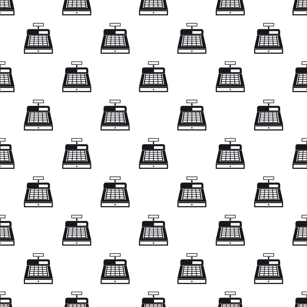 Sale cash register pattern, simple style vector
