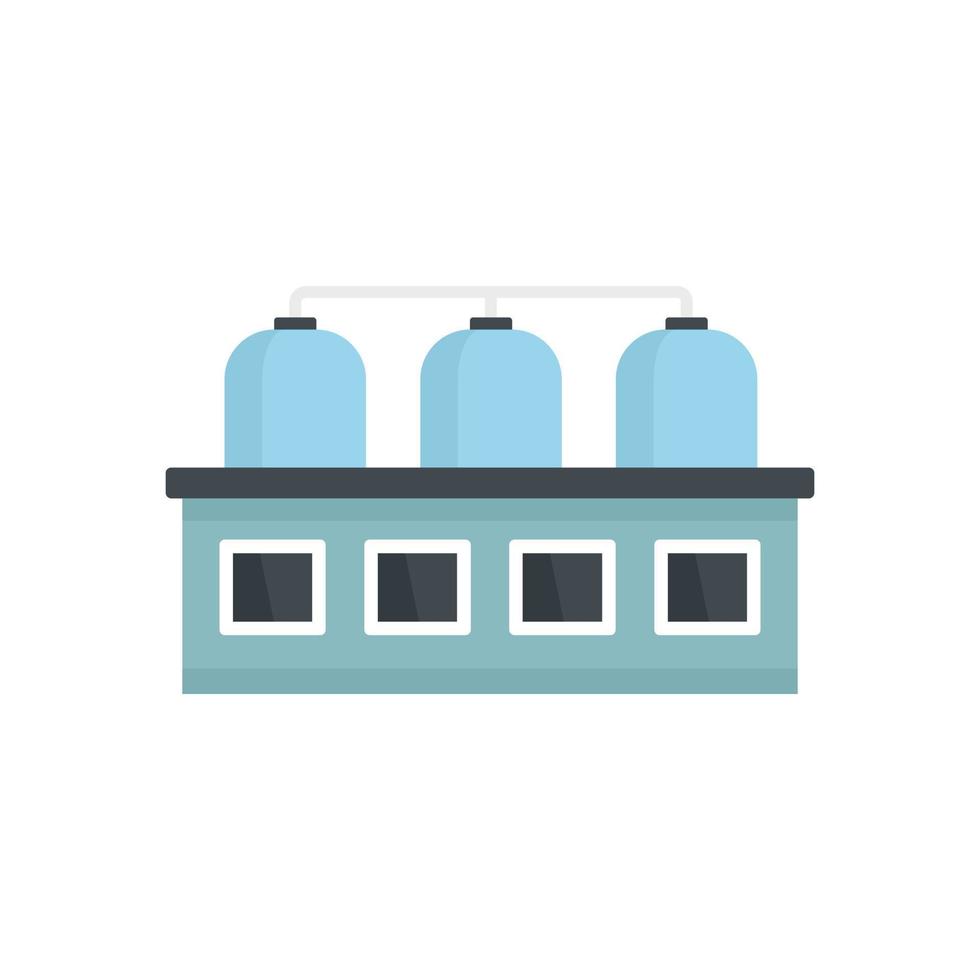 Milk factory building icon flat isolated vector