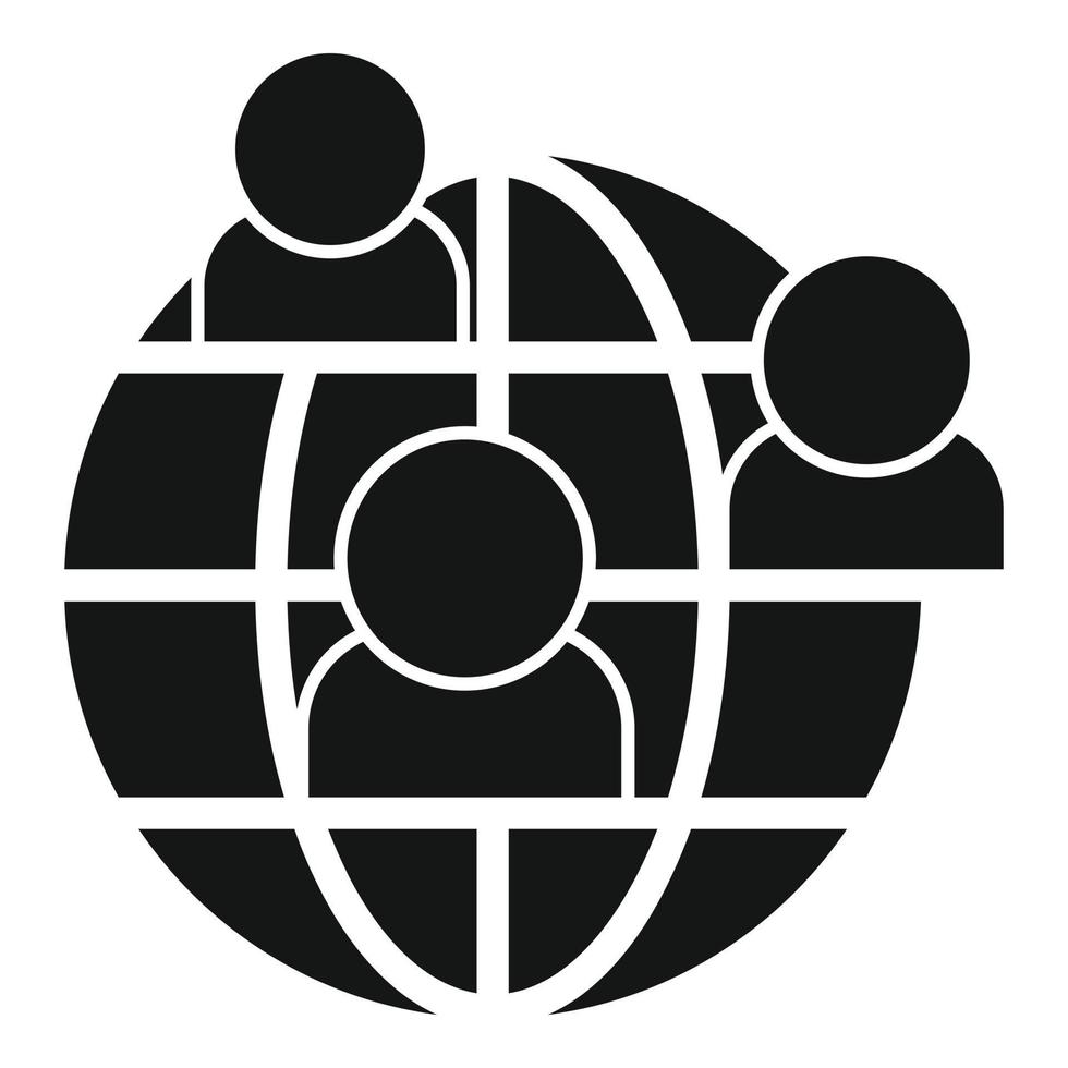 Global discussion icon simple vector. People talk vector