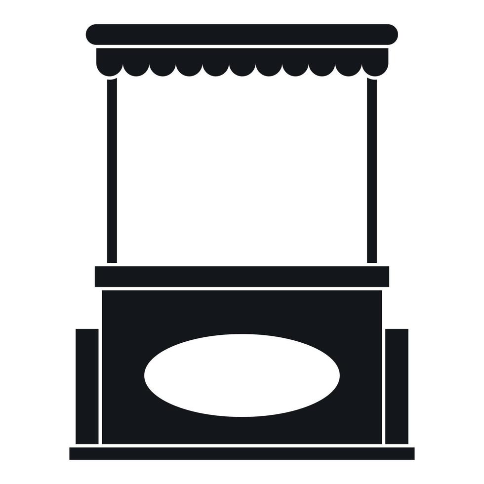 Street kiosk icon, simple style vector