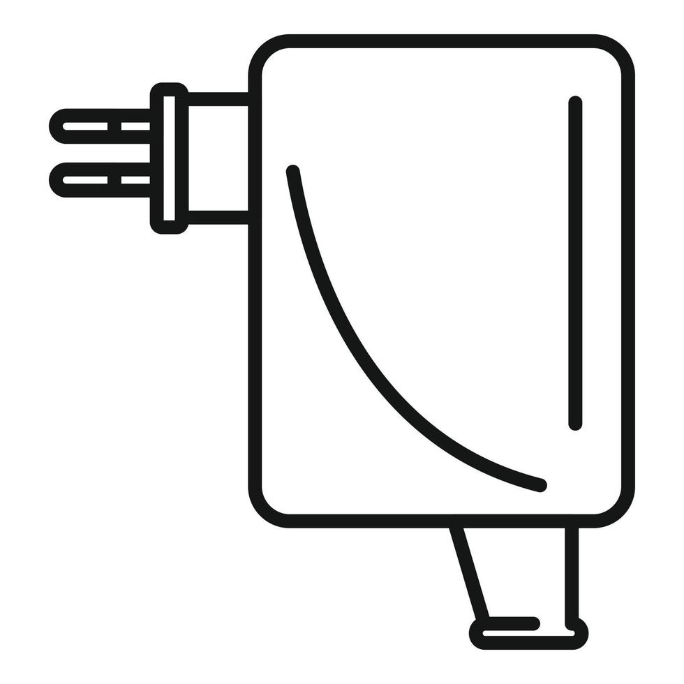 Battery charger icon outline vector. Recharge smartphone vector