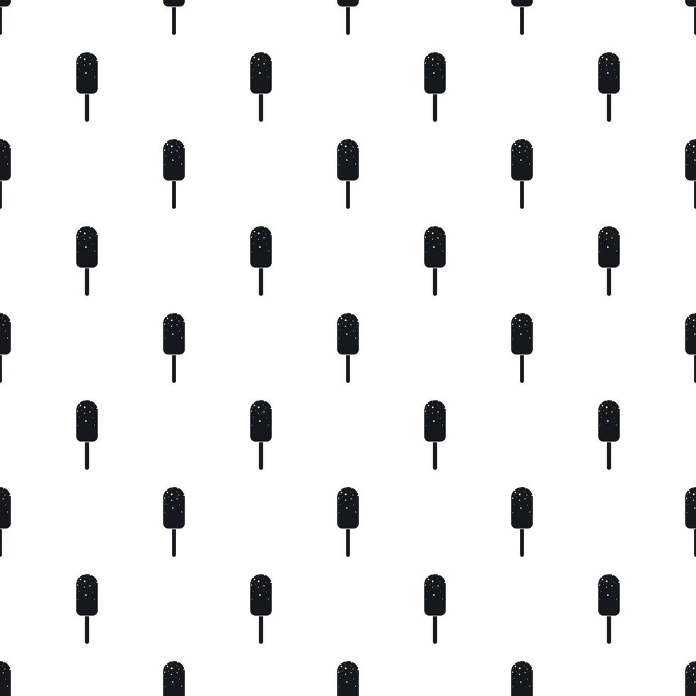 Chocolate ice cream pattern, simple style vector