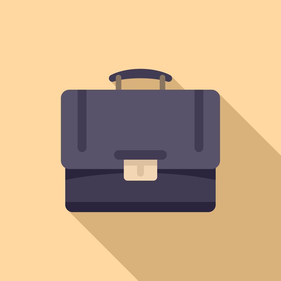 Business case icon flat vector. Work briefcase vector