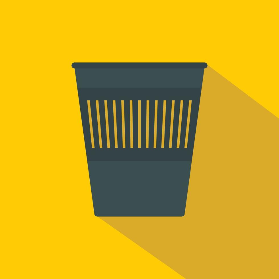 Bin for papers icon, flat style vector