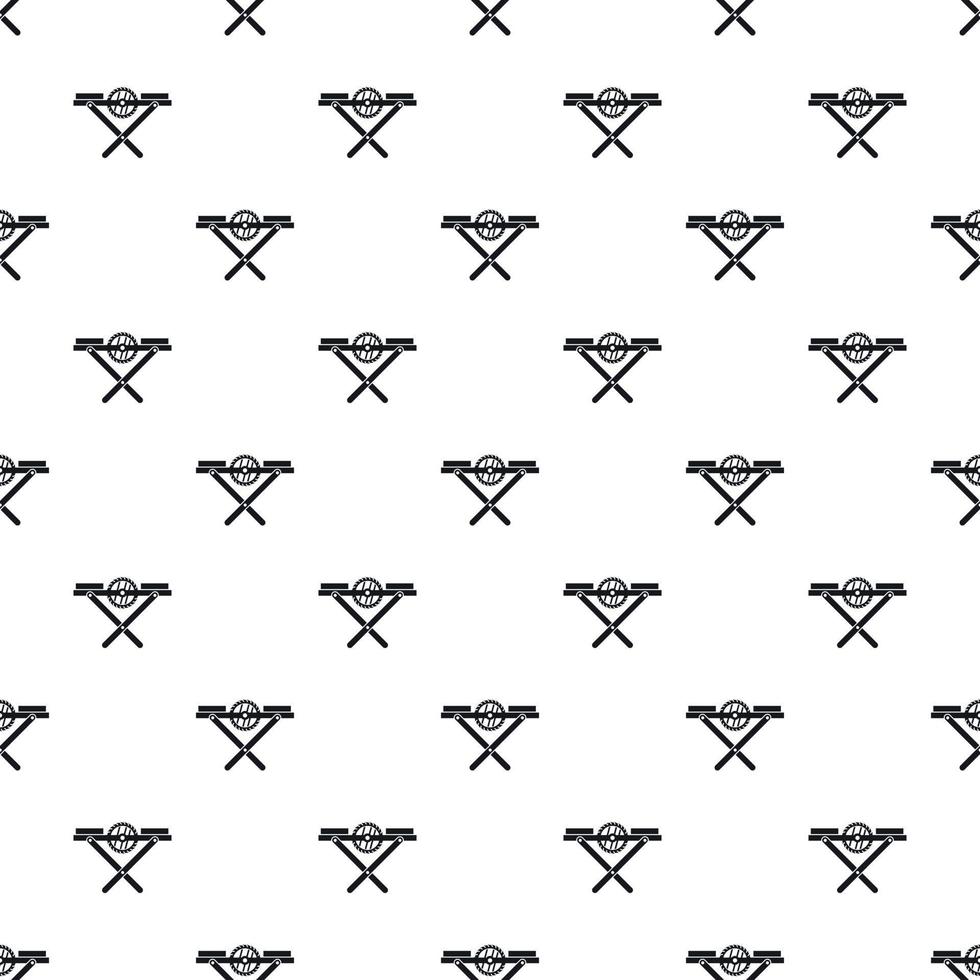 Power saw bench pattern, simple style vector