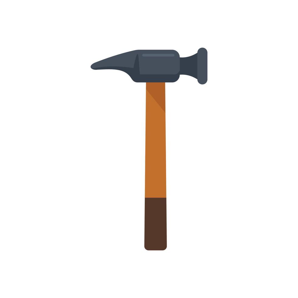 Shoe repair hammer icon flat isolated vector