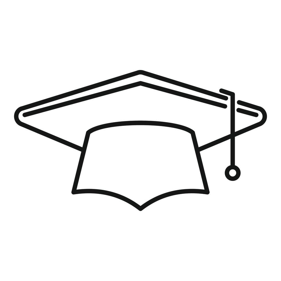 Academy graduation hat icon outline vector. School graduate 14838930