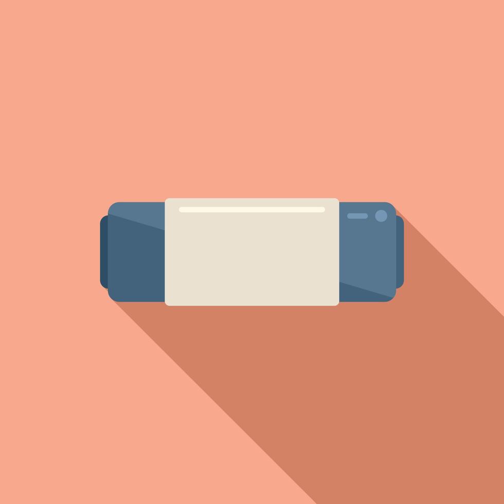 Mat roll icon flat vector. Gym carpet vector