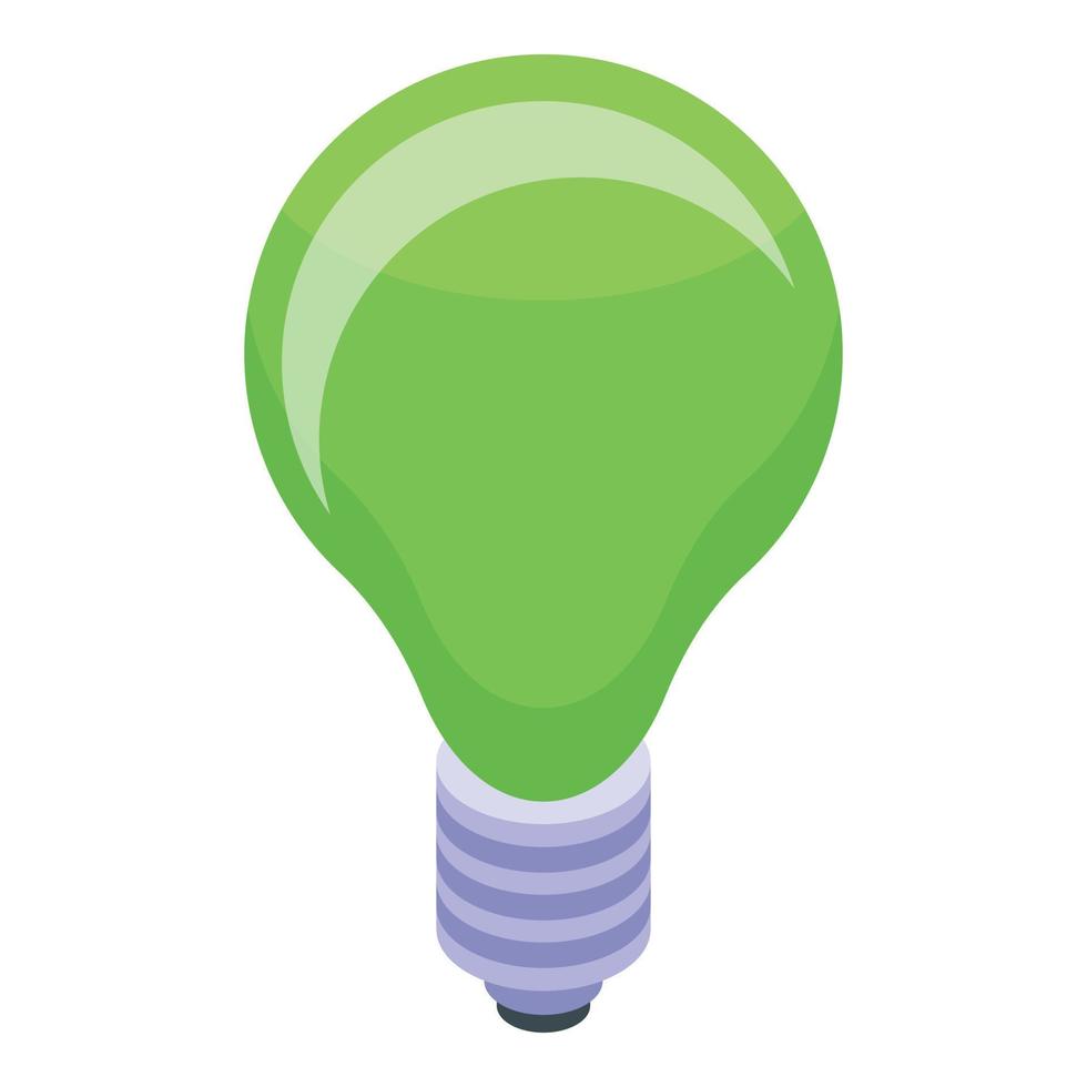 Eco bulb icon isometric vector. Recycle energy vector
