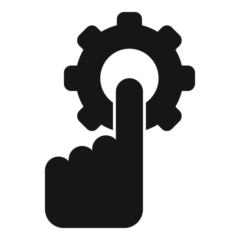 Haga clic en el icono de engranaje del administrador vector simple