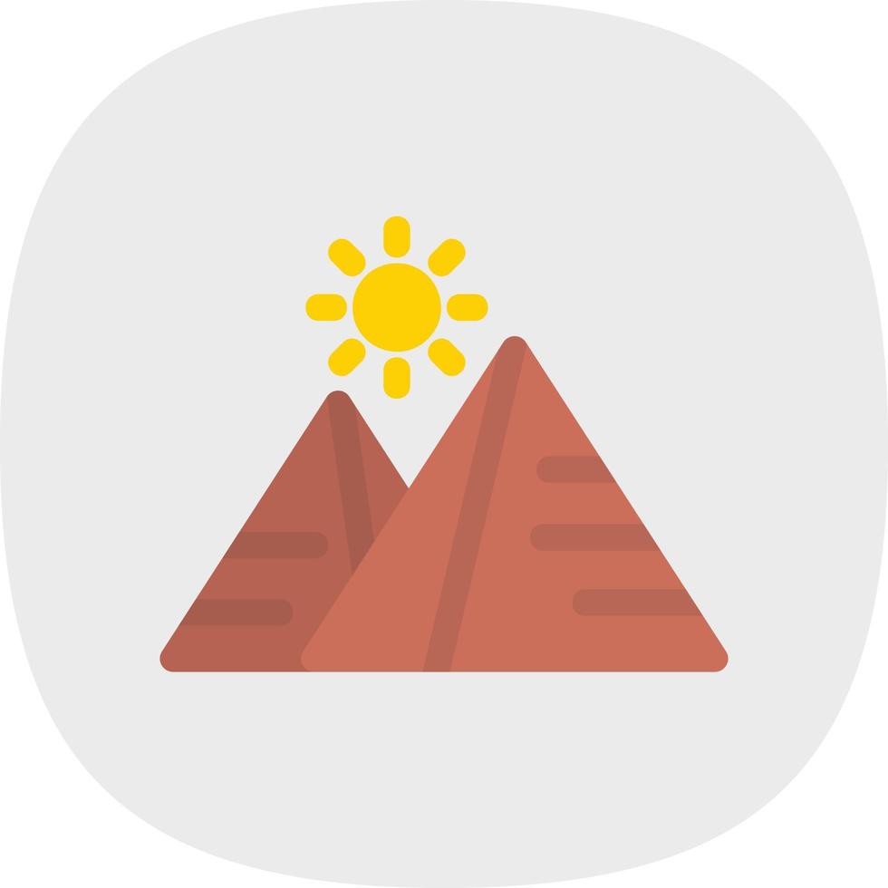 Desert Pyramids Filled Icon vector