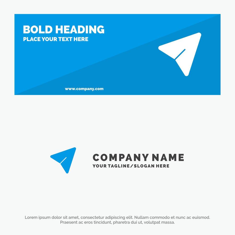 Arrow Pin Mouse Computer SOlid Icon Website Banner and Business Logo Template vector