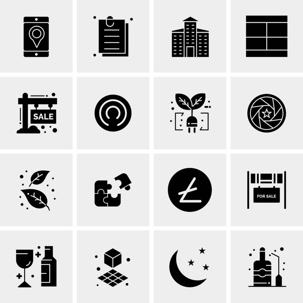 16 Business Universal Icons Vector Creative Icon Illustration to use in web and Mobile Related project