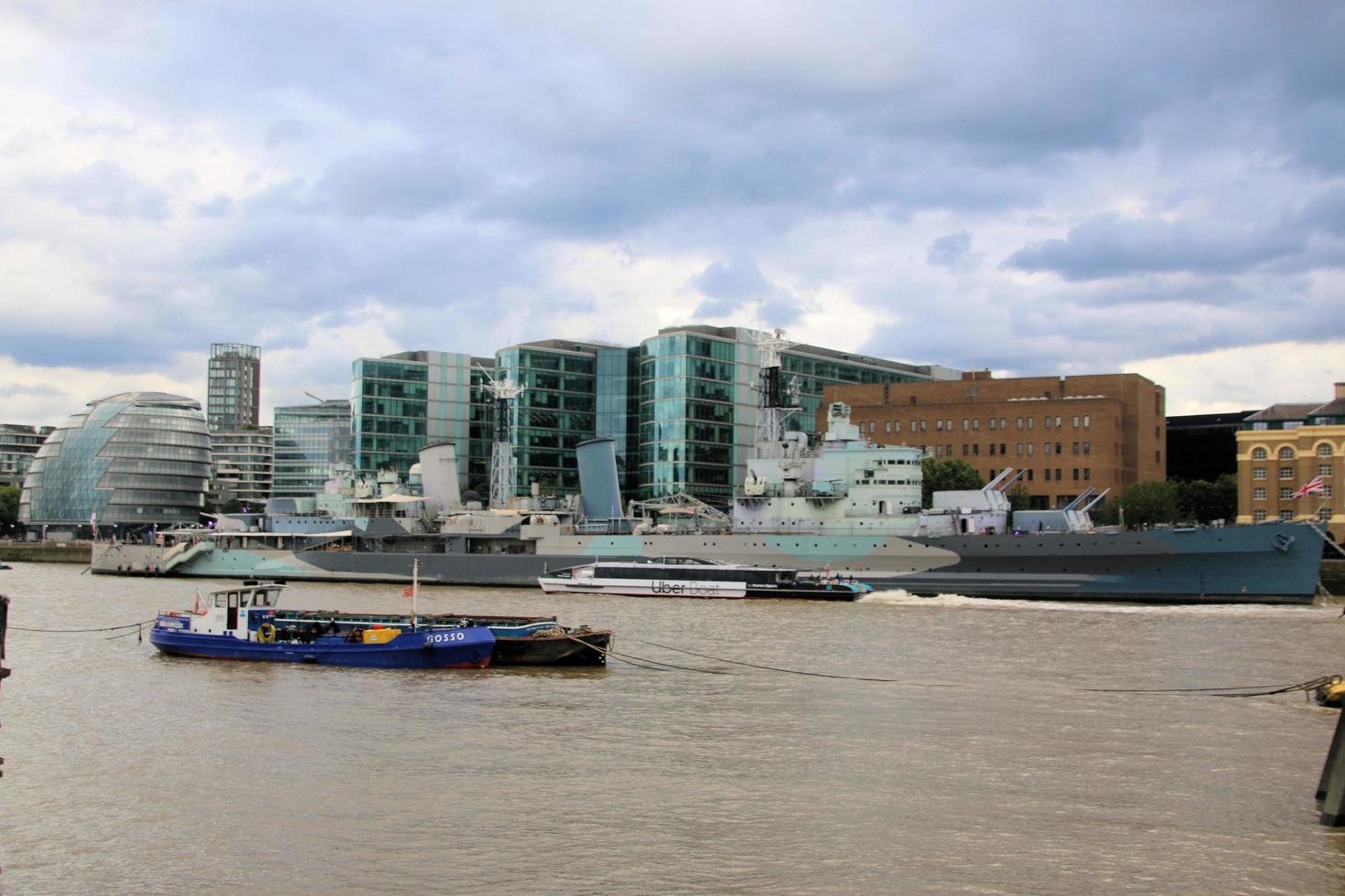 London in the UK in 2022. A view of the River Thames in London photo