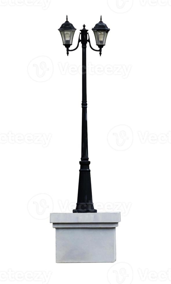 Mock up lamp pole isolated on white background with clipping path photo