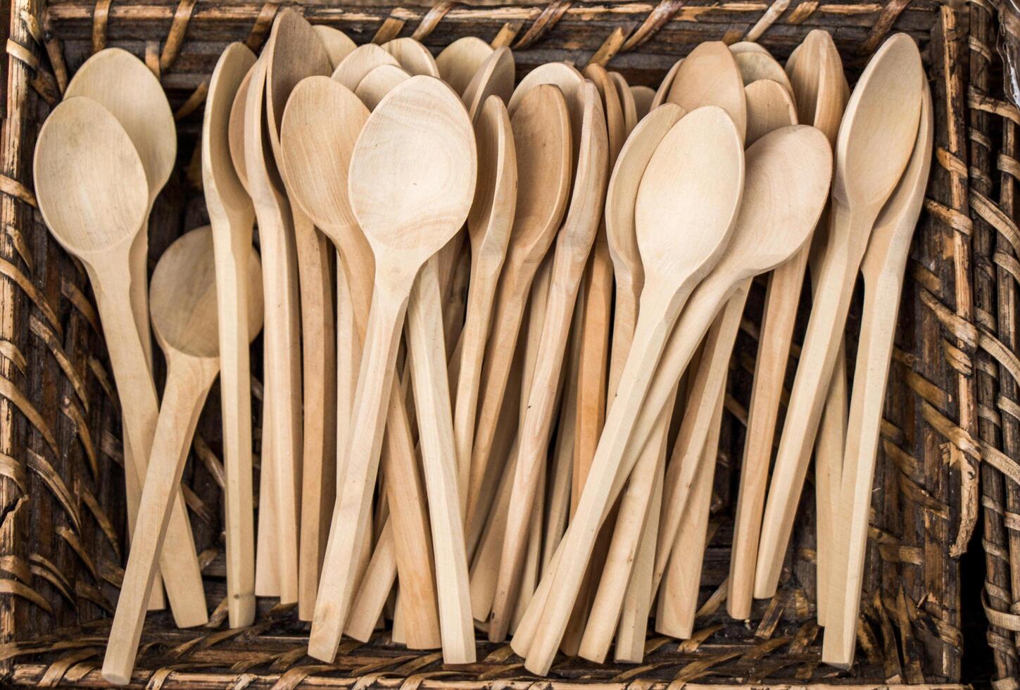 soup spoon or tablespoon made of wood 14841588 Stock Photo at Vecteezy