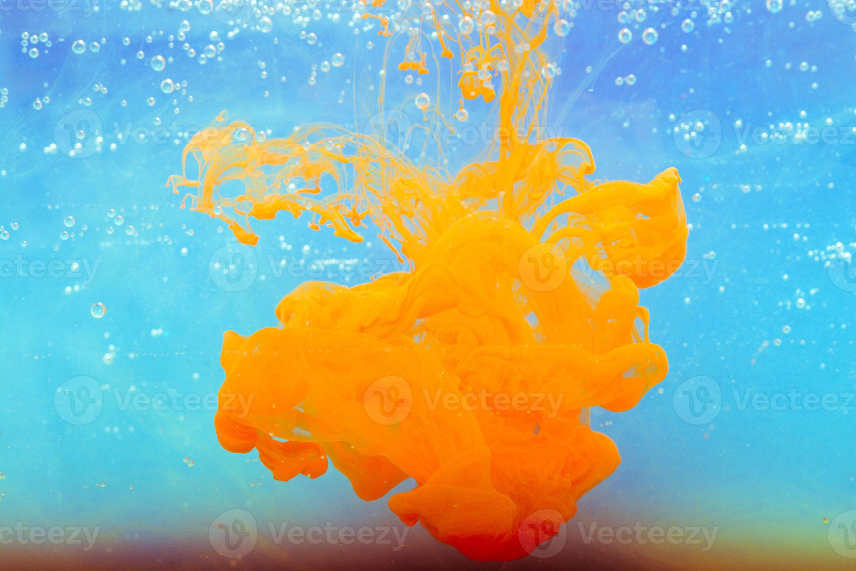 Splashes of paint dissolve swirling in water 14841739 Stock Photo at