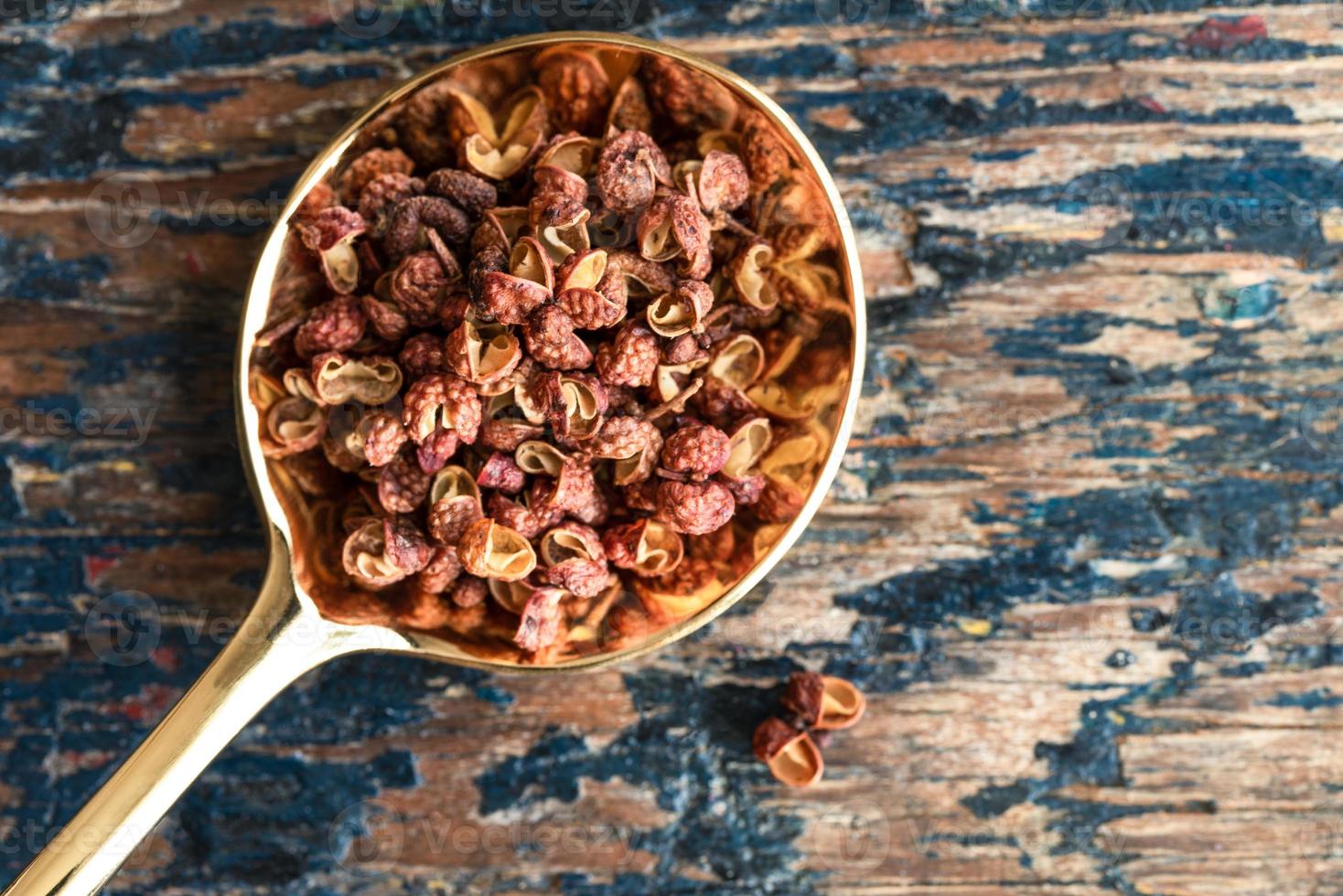 Szechuan Peppercorns on a Spoon photo