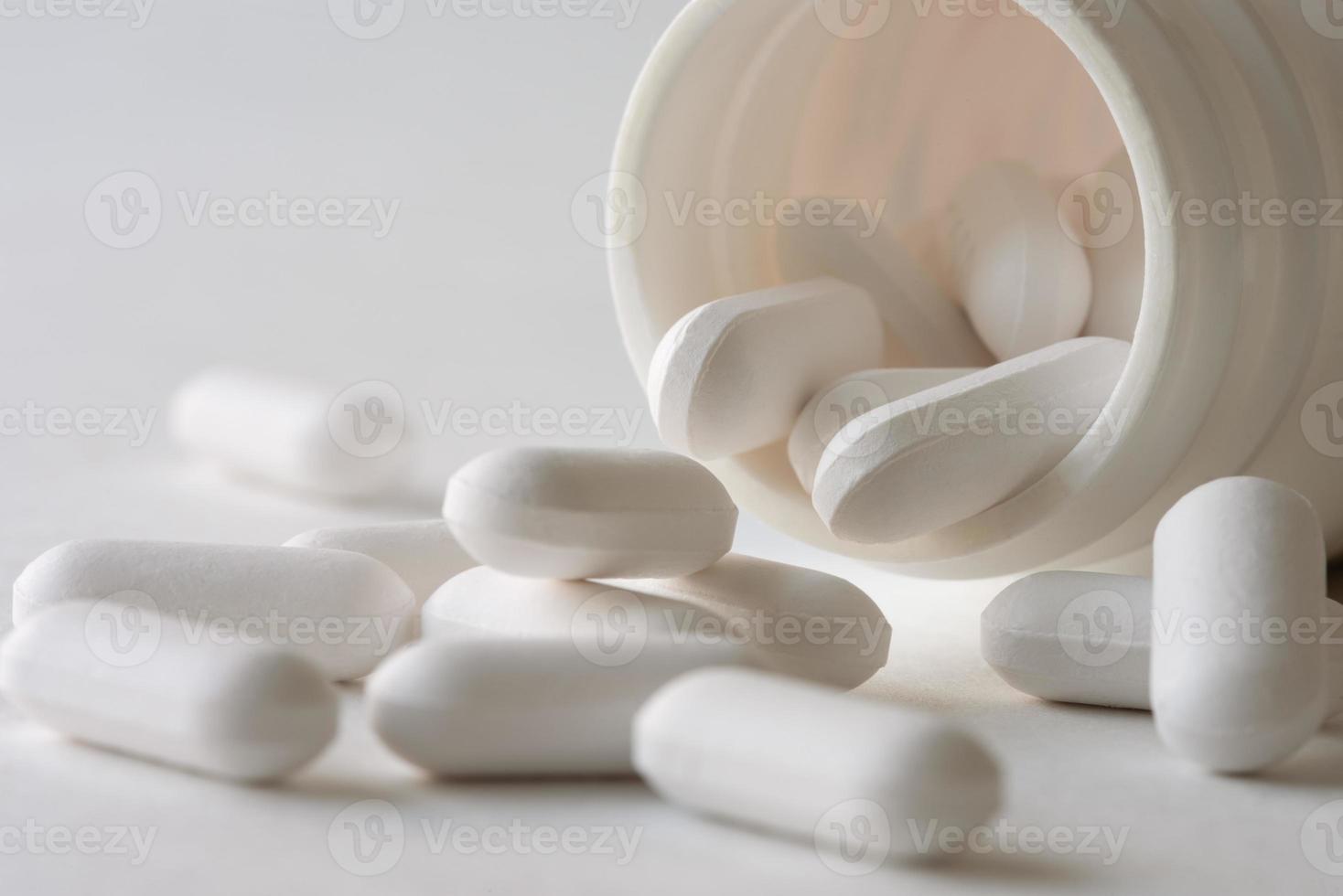 Acetaphetamine Tablets Spilled from the Bottle photo