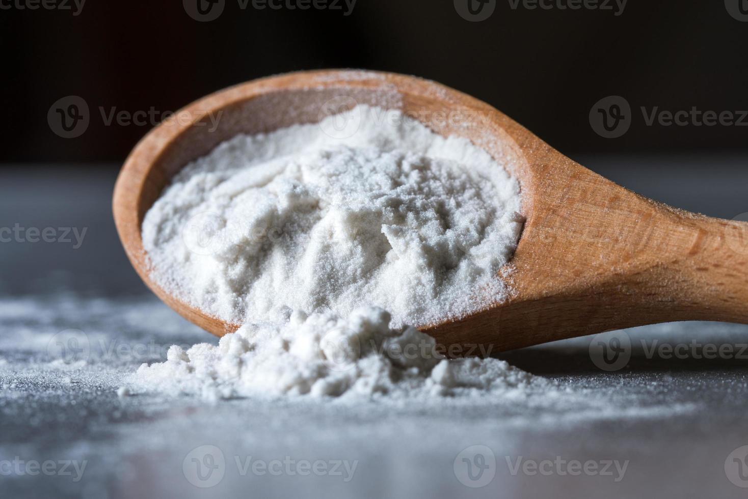 Arrowroot Powder Spilled from a Teaspoon photo