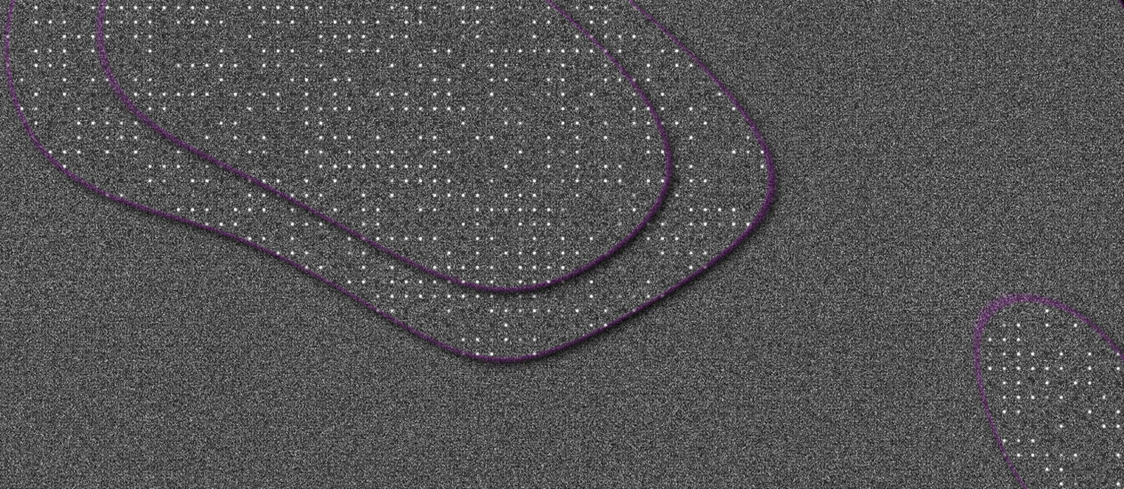 Abstract realistic papercut decoration textured with wavy layers and halftone effect pattern. Luxury elegant background with glitters element and dots particle on dark black surface. photo