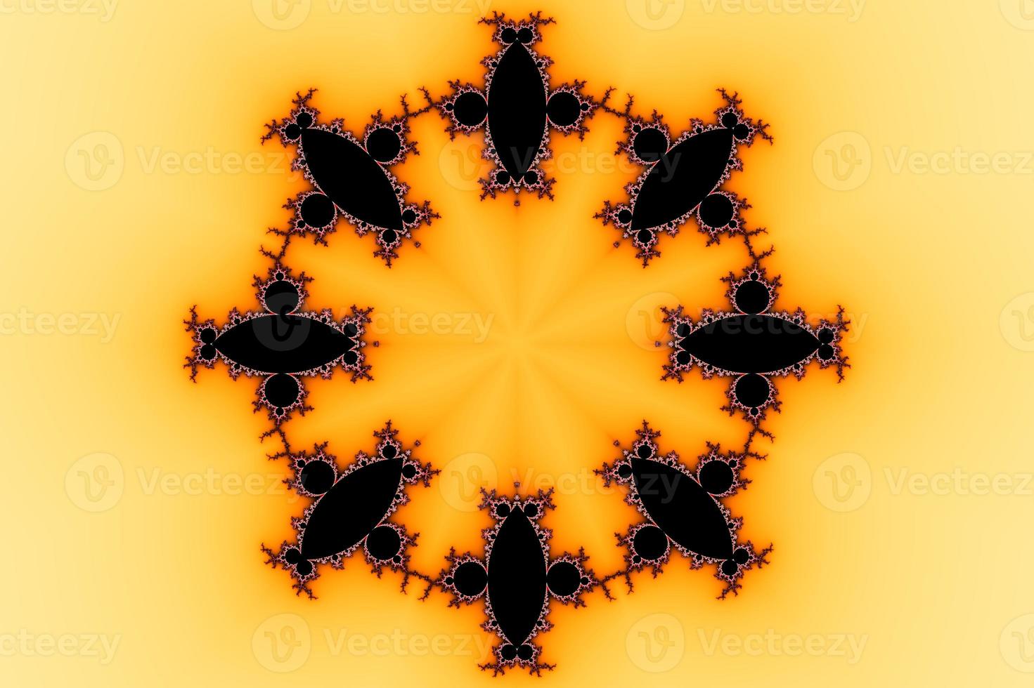 3D-Illustration of a Kaleidoskop zoom into the infinite mathematical mandelbrot set fractal. photo